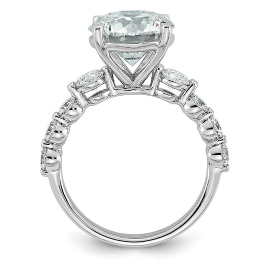 5ct Round Center and Round Cut Accents Lab Grown Diamond Engagement Ring