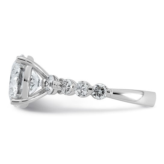 5ct Round Center and Round Cut Accents Lab Grown Diamond Engagement Ring