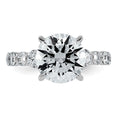 Load image into Gallery viewer, 5ct Round Center and Round Cut Accents Lab Grown Diamond Engagement Ring
