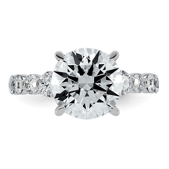 5ct Round Center and Round Cut Accents Lab Grown Diamond Engagement Ring