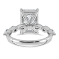 Load image into Gallery viewer, Radiant Cut with Pear Accents Certified Lab Grown Diamond Engagement Ring

