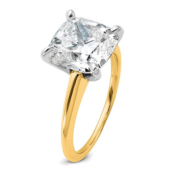 5ct Cushion Cut Solitaire Lab Grown Diamond Engagement Ring