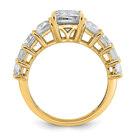 5ct Emerald Cut Shared Prong Lab Grown Diamond Engagement Ring