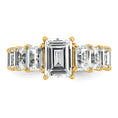 Load image into Gallery viewer, 5ct Emerald Cut Shared Prong Lab Grown Diamond Engagement Ring
