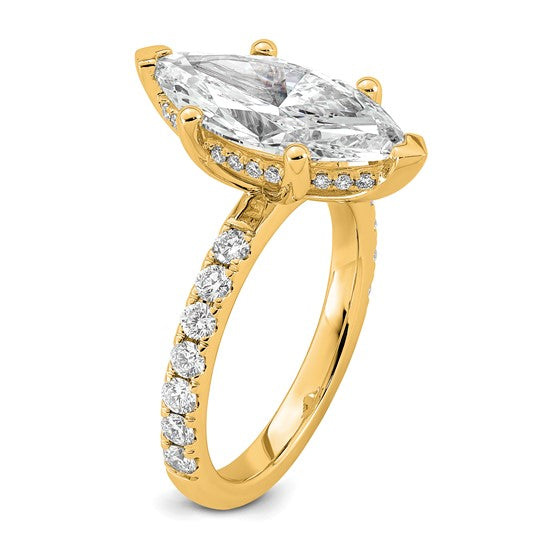 Marquis Solitaire Certified Lab Grown Diamond Engagement Ring