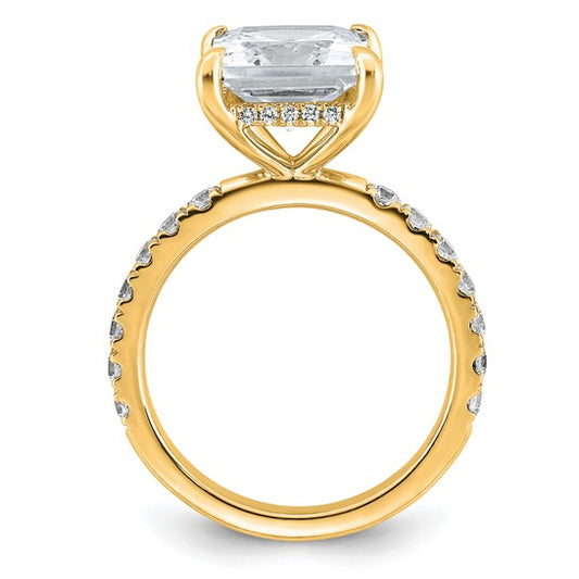 4.65ct TW Princess Cut Solitaire Lab Grown Diamond Engagement Ring
