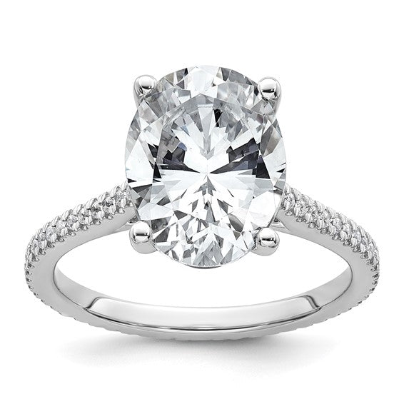 4.27ct Oval Cut Certified Lab Grown Diamond Engagement Ring