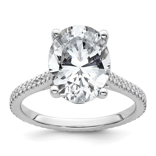 4.27ct Oval Cut Certified Lab Grown Diamond Engagement Ring