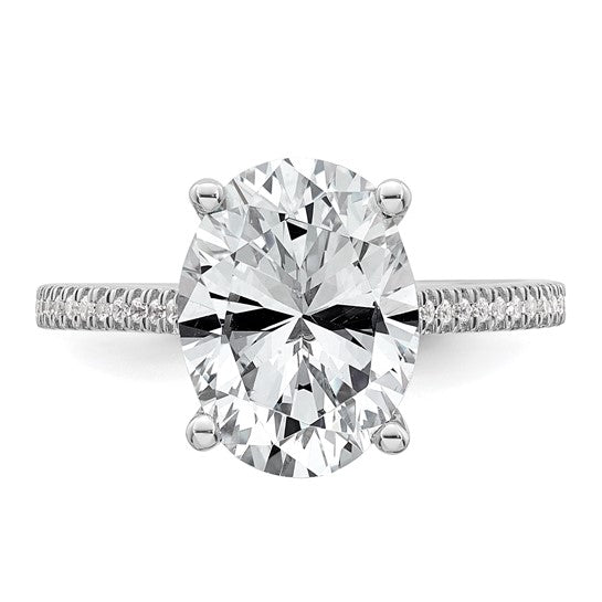 4.27ct Oval Cut Certified Lab Grown Diamond Engagement Ring