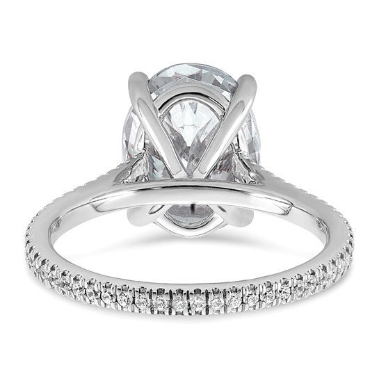 4.27ct Oval Cut Certified Lab Grown Diamond Engagement Ring