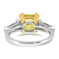 Load image into Gallery viewer, 4.36ct TW Two Tone Certified Lab Grown Cushion Diamond Engagement
