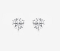 Load image into Gallery viewer, 14k gold diamond stud earrings with a 3 prong setting on a white background
