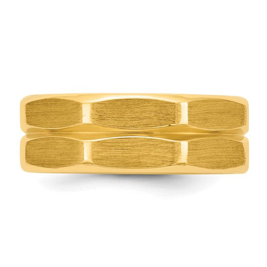 Men's Satin Octagon 7.7mm Ring