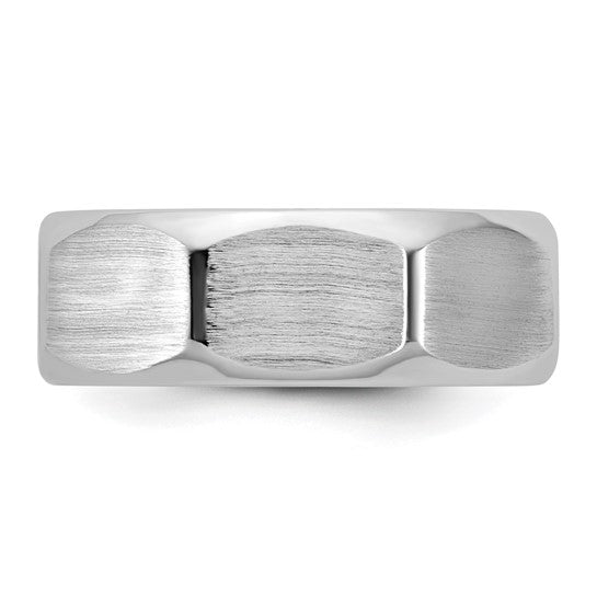 Men's Satin Octagonal 7mm 14k Ring