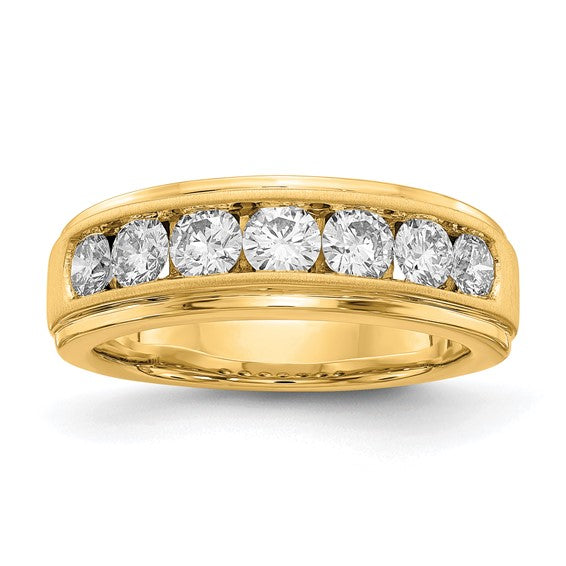 Men's 1.50 carat Seven Stone Lab Grown Diamond VS/SI+ G+