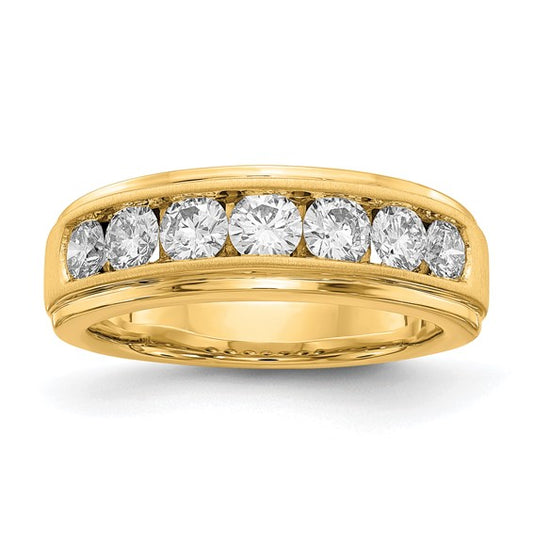 Men's 1.50 carat Seven Stone Lab Grown Diamond VS/SI+ G+