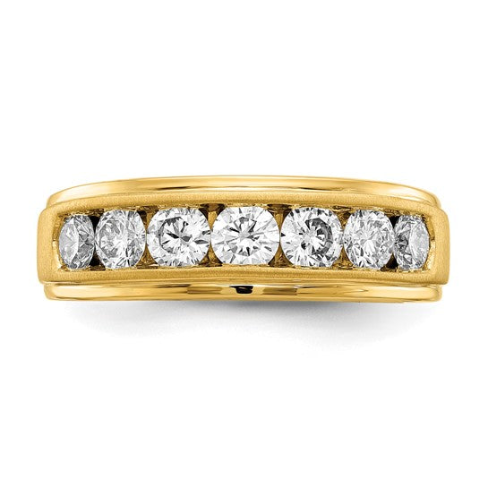 Men's 1.50 carat Seven Stone Lab Grown Diamond VS/SI+ G+