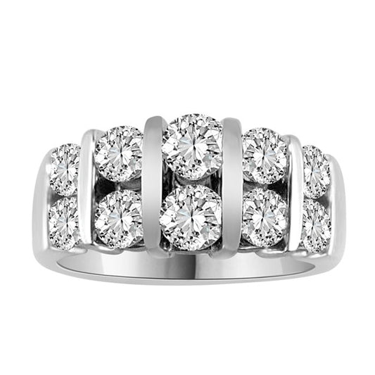 Diamond Double Row Channel Band