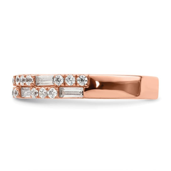 Round / Baguette Diamond Wedding Band