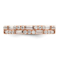 Load image into Gallery viewer, Round / Baguette Diamond Wedding Band
