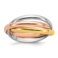 Load image into Gallery viewer, Tri Colored Polished Rolling Ring
