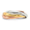 Load image into Gallery viewer, Tri Colored Polished Rolling Ring
