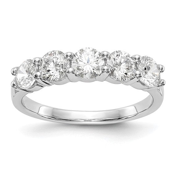 5 Stone Diamond Wedding Band