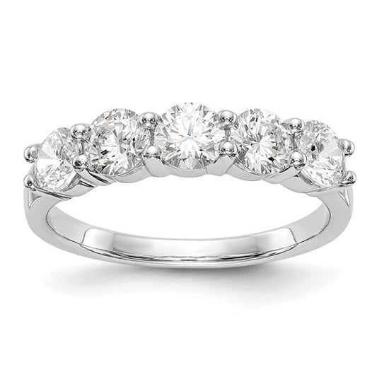 5 Stone Diamond Wedding Band