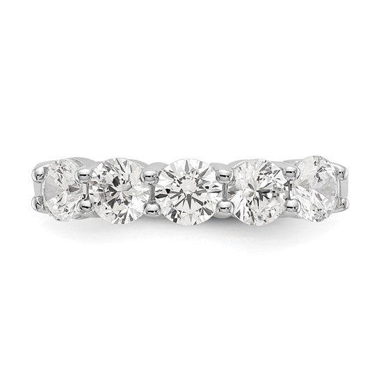 5 Stone Diamond Wedding Band