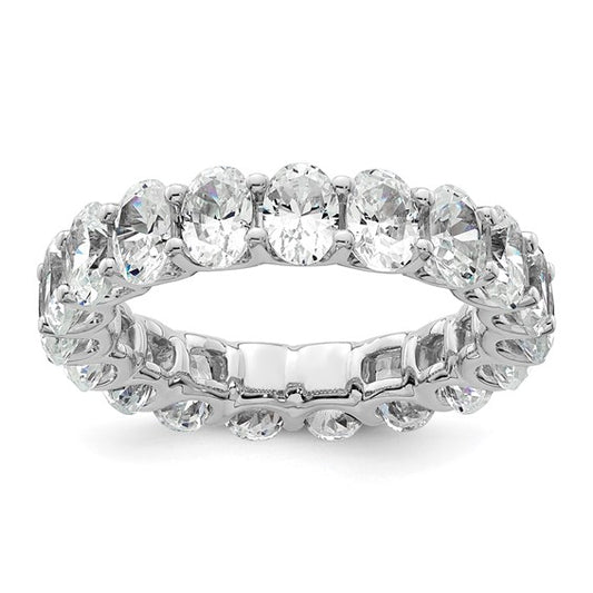 5 carat Oval Eternity Wedding Band Certified Lab Grown Ring
