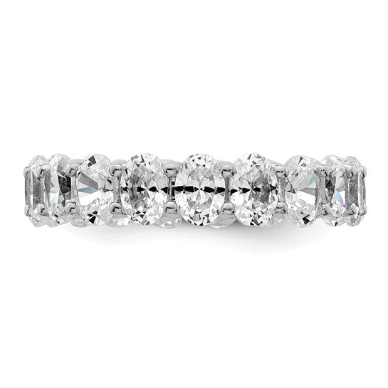 5 carat Oval Eternity Wedding Band Certified Lab Grown Ring