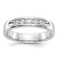 Load image into Gallery viewer, 5-Stone Diamond Channel Wedding Band
