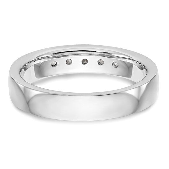 5-Stone Diamond Channel Wedding Band