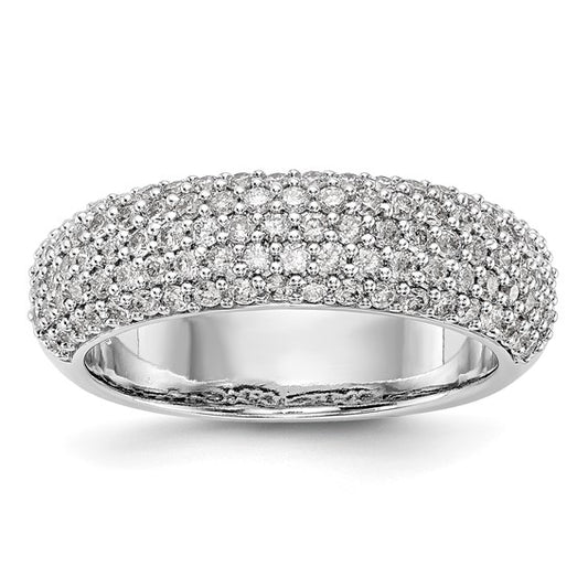 White Gold Pave .75 carat Diamond Wedding Band