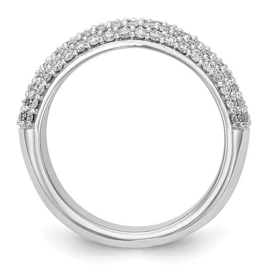 White Gold Pave .75 carat Diamond Wedding Band