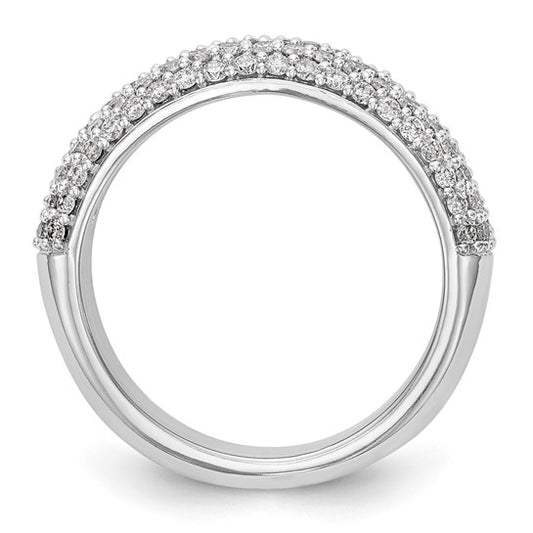 White Gold Pave .75 carat Diamond Wedding Band