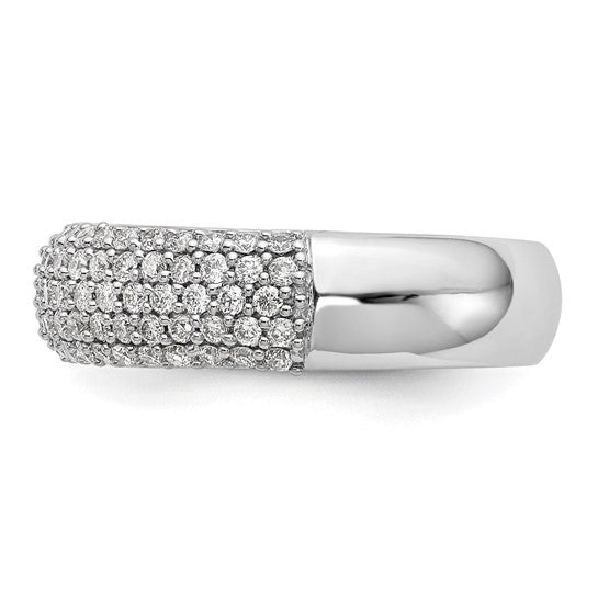 White Gold Pave .75 carat Diamond Wedding Band