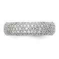 Load image into Gallery viewer, White Gold Pave .75 carat Diamond Wedding Band
