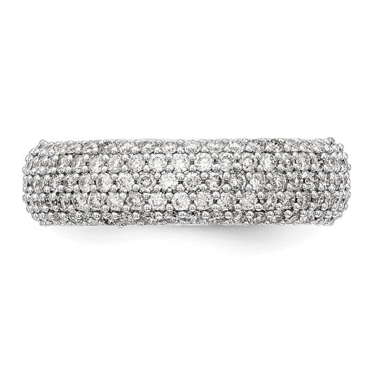 White Gold Pave .75 carat Diamond Wedding Band
