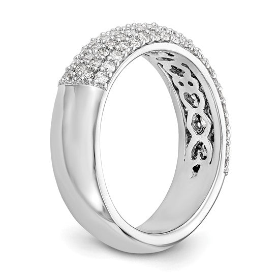 White Gold Pave .75 carat Diamond Wedding Band