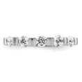 Load image into Gallery viewer, 5 Stone White Gold Diamond Tension Wedding Band
