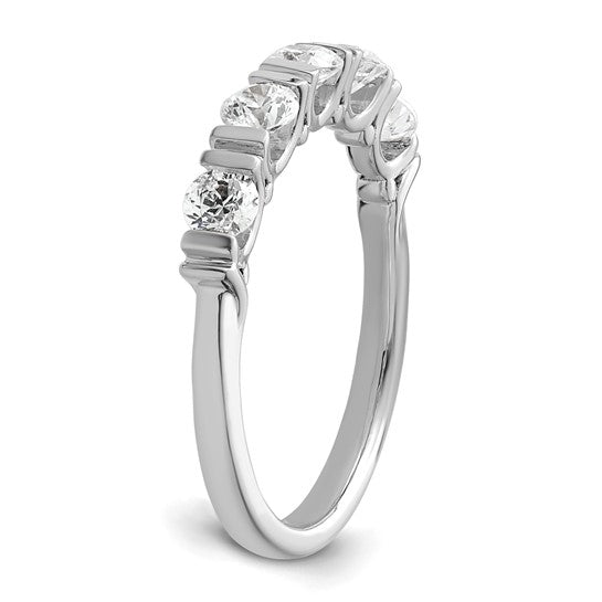 5 Stone White Gold Diamond Tension Wedding Band