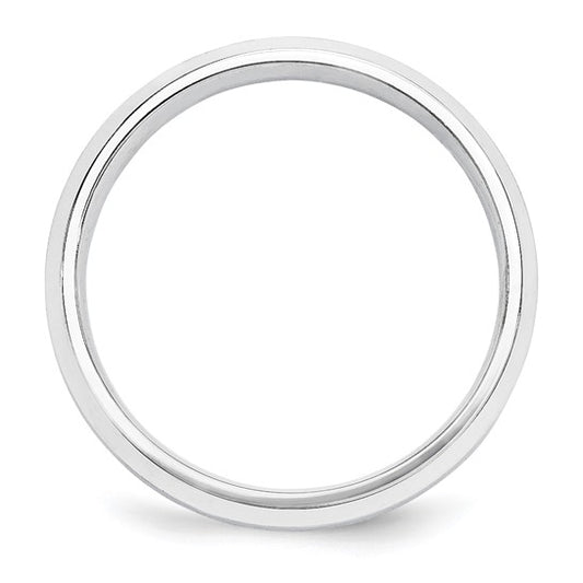 5mm Platinum Polished Beveled Edge Wedding Band