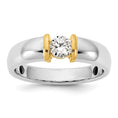 Load image into Gallery viewer, Men's Two-Tone .50 carat Lab Grown Diamond Wedding Band
