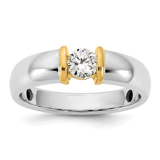 Men's Two-Tone .50 carat Lab Grown Diamond Wedding Band