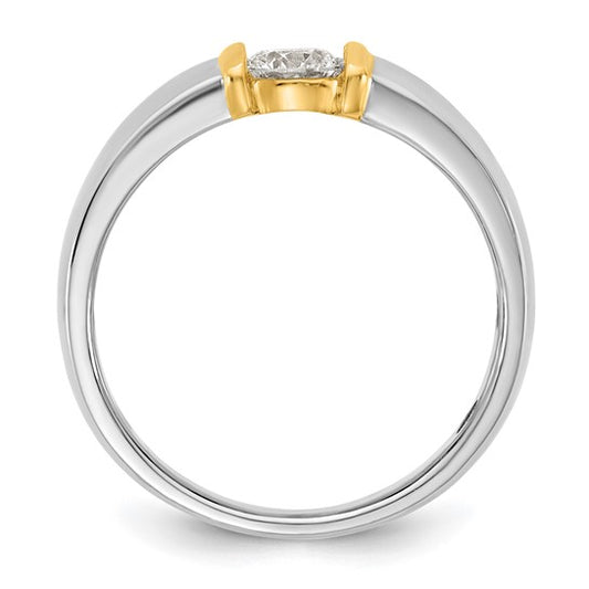 Men's Two-Tone .50 carat Lab Grown Diamond Wedding Band