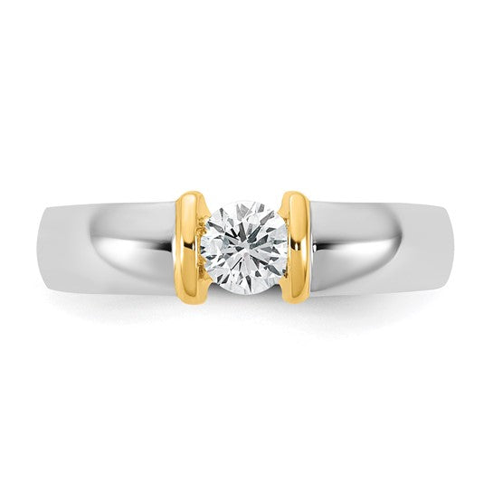 Men's Two-Tone .50 carat Lab Grown Diamond Wedding Band