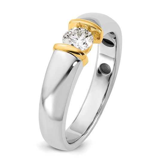 Men's Two-Tone .50 carat Lab Grown Diamond Wedding Band