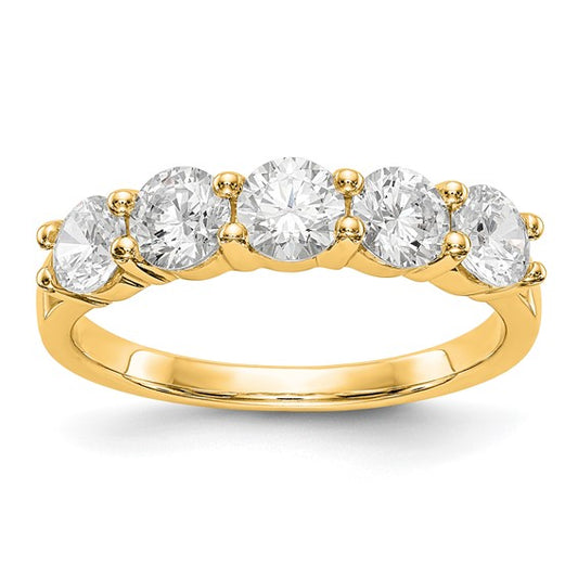 5 Stone Diamond Wedding Band