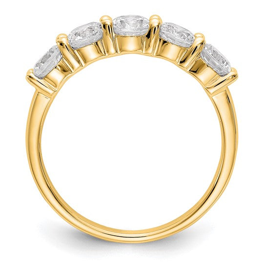 5 Stone Diamond Wedding Band
